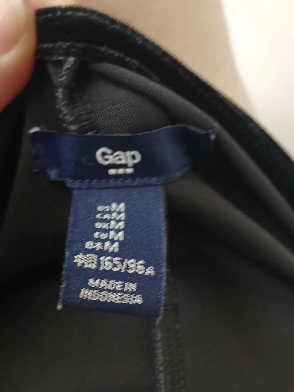 GAP Black Long-Sleeve Velvet Dress / Size M
